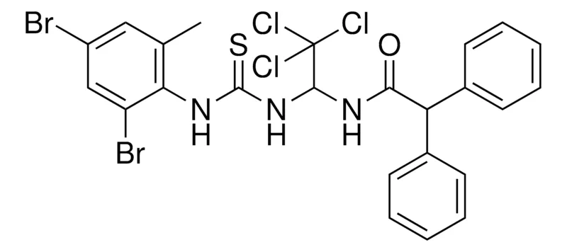 Sigma-Aldrich 2,2-DIPHENYL-N-(2,2,2-TRI-CL-1-(3-(2,4-DI-BR-6-ME-PH)-THIOUREIDO)-ET)-ACETAMIDE,AldrichCPR