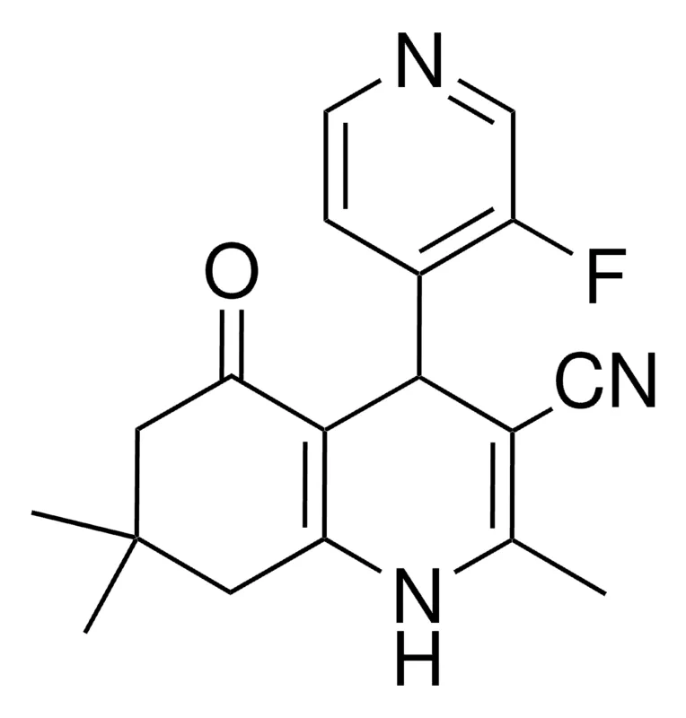 Sigma-Aldrich 4-(3-FLUORO-4-PYRIDINYL)-2,7,7-TRIMETHYL-5-OXO-1,4,5,6,7,8-HEXAHYDRO-3-QUINOLINECARBONITRILE,AldrichCPR