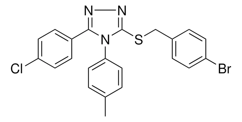 Sigma-Aldrich 4-BROMOBENZYL 5-(4-CL-PHENYL)-4-(4-METHYLPHENYL)-4H-1,2,4-TRIAZOL-3-YL SULFIDE,AldrichCPR
