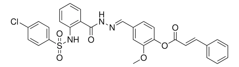 Sigma-Aldrich 4-{(E)-[(2-{[(4-CHLOROPHENYL)SULFONYL]AMINO}BENZOYL)HYDRAZONO]METHYL}-2-METHOXYPHENYL (2E)-3-PHENYL-2-PROPENOATE，AldrichCPR