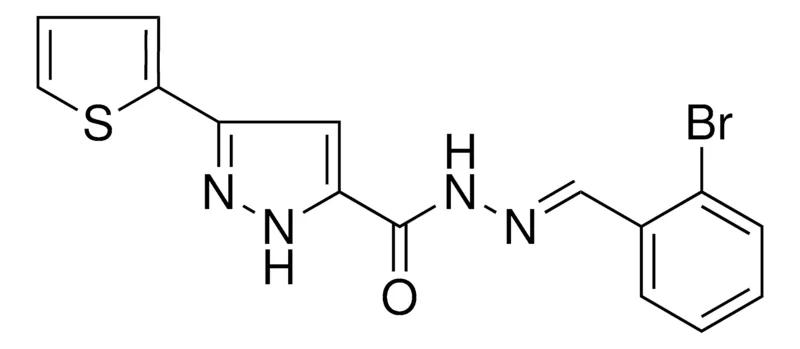 Sigma-Aldrich 5-THIOPHEN-2-YL-2H-PYRAZOLE-3-CARBOXYLIC ACID (2-BROMO-BENZYLIDENE)-HYDRAZIDE,AldrichCPR
