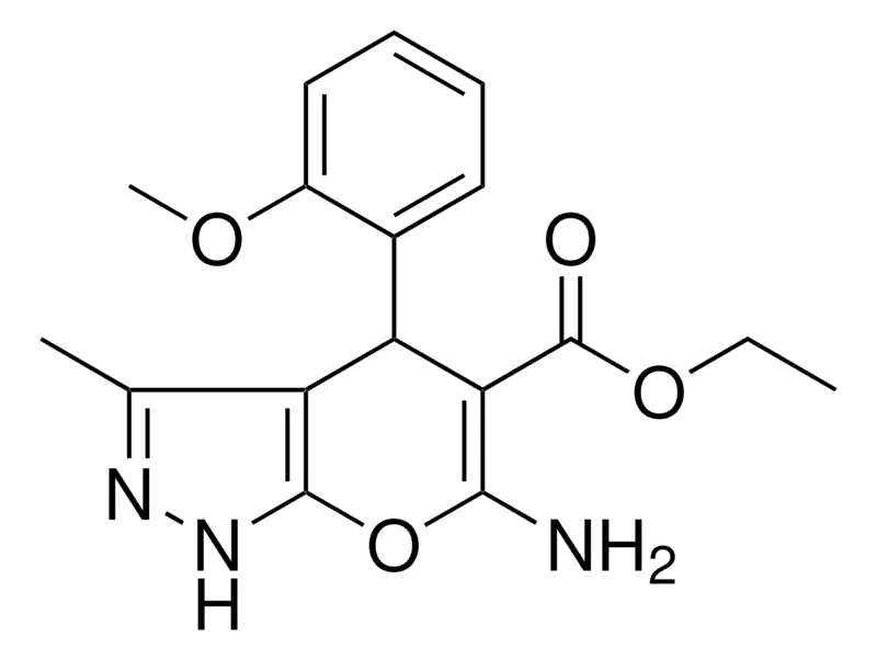 Sigma-Aldrich ET 6-AMINO-4-(2-MEO-PHENYL)-3-ME-1,4-DIHYDROPYRANO(2,3-C)PYRAZOLE-5-CARBOXYLATE,AldrichCPR
