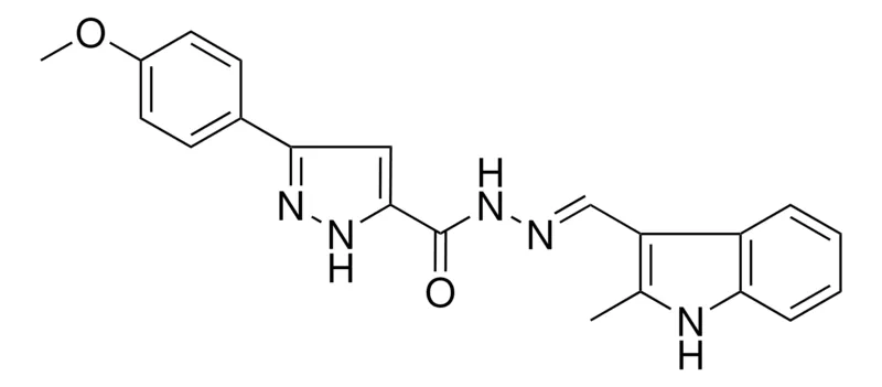 Sigma-Aldrich 5(4-MEO-PH)-2H-PYRAZOLE-3-CARBOXYLIC ACID (2-ME-1H-INDOL-3-YLMETHYLENE)HYDRAZIDE,AldrichCPR