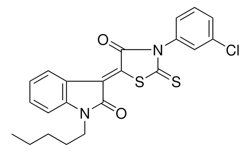 Sigma-Aldrich 3-(3-(3-CL-PH)-4-OXO-2-THIOXO-THIAZOLIDIN-5-YLIDENE)-1-PENTYL-1,3-2H-INDOL-2-ONE,AldrichCPR