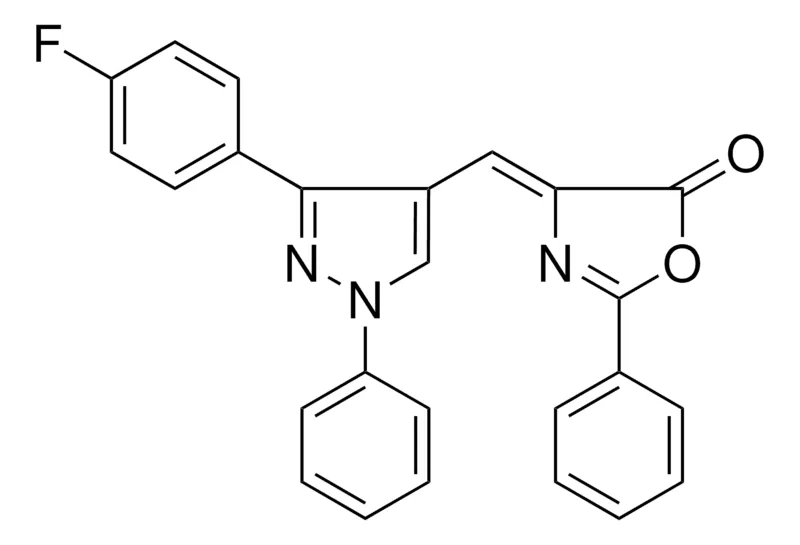 Sigma-Aldrich 4-(3-(4-F-PHENYL)-1-PHENYL-1H-PYRAZOL-4-YLMETHYLENE)-2-PHENYL-4H-OXAZOL-5-ONE,AldrichCPR
