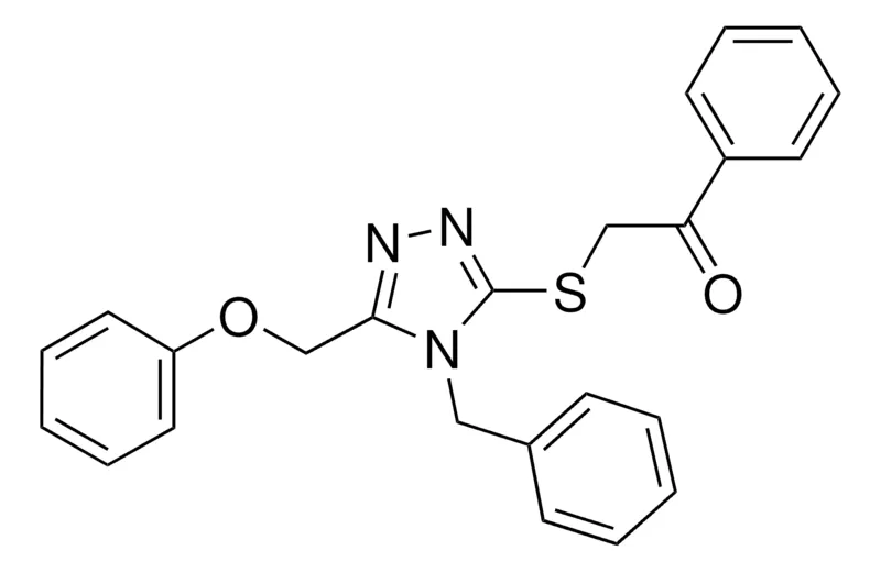 Sigma-Aldrich 2-((4-BENZYL-5-(PHENOXYMETHYL)-4H-1,2,4-TRIAZOL-3-YL)THIO)-1-PHENYLETHANONE,AldrichCPR