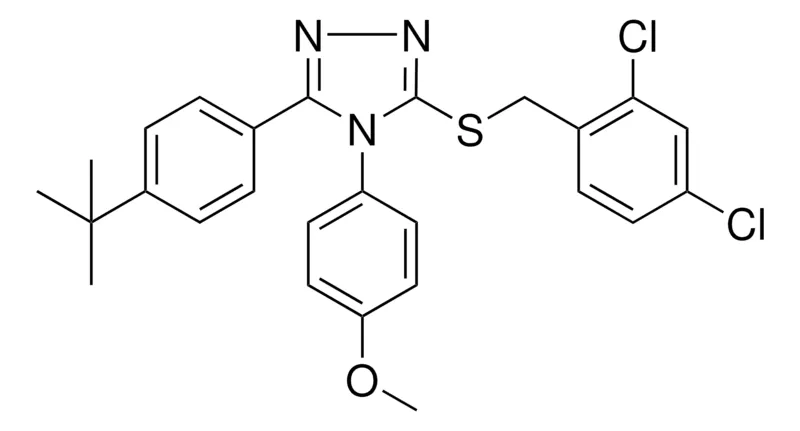 Sigma-Aldrich 4-{3-(4-TERT-BUTYLPHENYL)-5-[(2,4-DICHLOROBENZYL)SULFANYL]-4H-1,2,4-TRIAZOL-4-YL}PHENYL METHYL ETHER，AldrichCPR