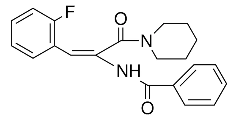 Sigma-Aldrich N-(2-(2-FLUORO-PHENYL)-1-(PIPERIDINE-1-CARBONYL)-VINYL)-BENZAMIDE,AldrichCPR