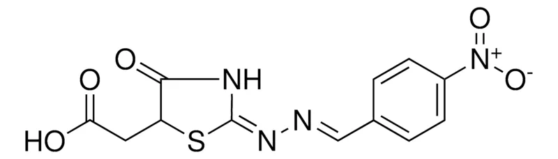 Sigma-Aldrich (2-((4-NITRO-BENZYLIDENE)-HYDRAZONO)-4-OXO-THIAZOLIDIN-5-YL)-ACETIC ACID,AldrichCPR