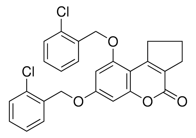 Sigma-Aldrich 7,9-BIS-(2-CHLORO-BENZYLOXY)-2,3-DIHYDRO-1H-CYCLOPENTA(C)CHROMEN-4-ONE,AldrichCPR
