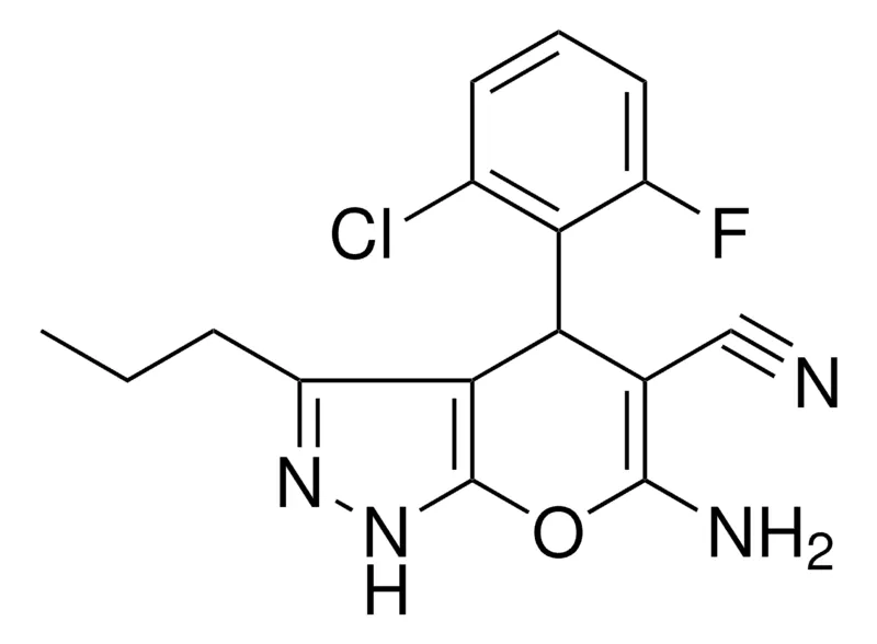 Sigma-Aldrich 6-AMINO-4-(2-CL-6-F-PH)-3-PR-1,4-DIHYDROPYRANO(2,3-C)PYRAZOLE-5-CARBONITRILE,AldrichCPR