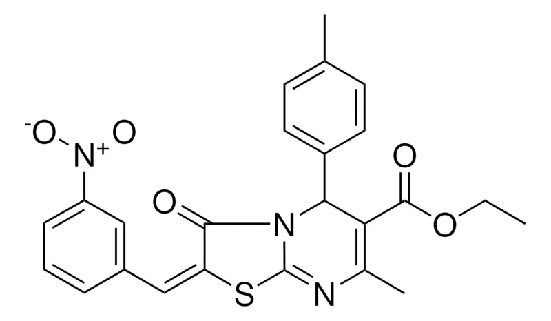 Sigma-Aldrich ETHYL (2E)-7-METHYL-5-(4-METHYLPHENYL)-2-(3-NITROBENZYLIDENE)-3-OXO-2,3-DIHYDRO-5H-[1,3]THIAZOLO[3,2-A]PYRIMIDINE-6-CARBOXYLATE，AldrichCPR