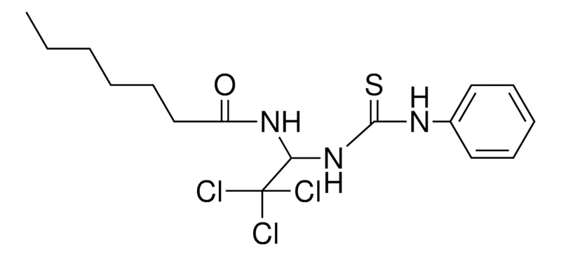 Sigma-Aldrich HEPTANOIC ACID (2,2,2-TRICHLORO-1-(3-PHENYL-THIOUREIDO)-ETHYL)-AMIDE,AldrichCPR