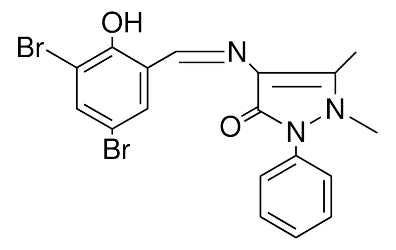 Sigma-Aldrich 4-((3,5-DIBROMO-2-HO-BENZYLIDENE)-AMINO)-1,5-DIMETHYL-2-PH-1,2-2H-PYRAZOL-3-ONE,AldrichCPR