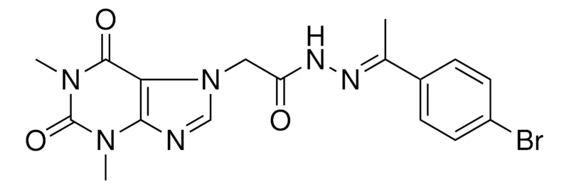 Sigma-Aldrich N'-[(E)-1-(4-BROMOPHENYL)ETHYLIDENE]-2-(1,3-DIMETHYL-2,6-DIOXO-1,2,3,6-TETRAHYDRO-7H-PURIN-7-YL)ACETOHYDRAZIDE，AldrichCPR