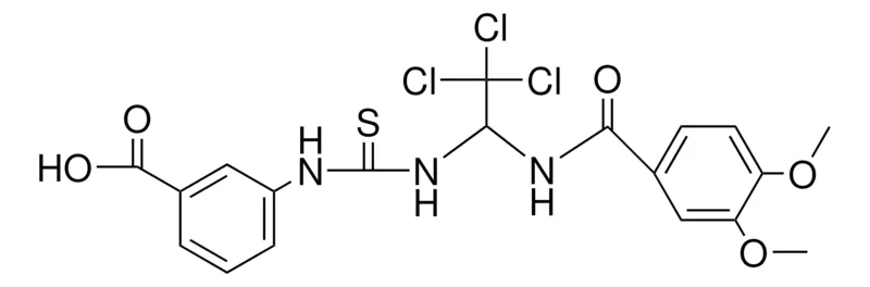 Sigma-Aldrich 3-(3-(2,2,2-TRICHLORO-1-(3,4-DI-MEO-BENZOYLAMINO)-ET)-THIOUREIDO)-BENZOIC ACID，AldrichCPR