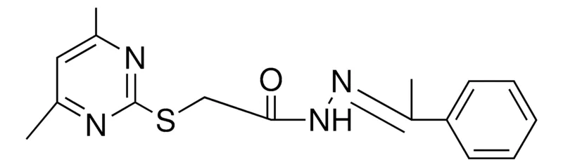 Sigma-Aldrich 2-(4,6-DIMETHYL-PYRIMIDIN-2-YLSULFANYL)-ACETIC ACID (1-PH-ETHYLIDENE)-HYDRAZIDE,AldrichCPR