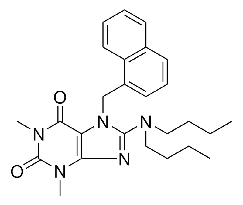 Sigma-Aldrich 8-(DIBUTYLAMINO)-1,3-DI-ME-7-(1-NAPHTHYLMETHYL)-3,7-DIHYDRO-1H-PURINE-2,6-DIONE,AldrichCPR
