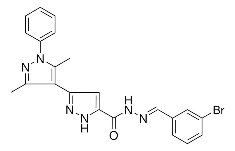 Sigma-Aldrich (E)-N'-(3-BROMOBENZYLIDENE)-3',5'-DIMETHYL-1'-PHENYL-1H,1'H-3,4'-BIPYRAZOLE-5-CARBOHYDRAZIDE,AldrichCPR