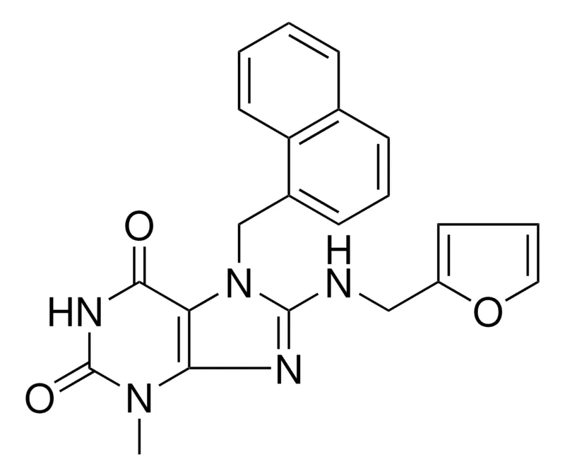 Sigma-Aldrich 8-((2-FURYLMETHYL)AMINO)-3-ME-7-(1-NAPHTHYL-ME)-3,7-DIHYDRO-1H-PURINE-2,6-DIONE,AldrichCPR