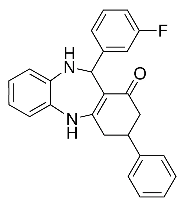 Sigma-Aldrich 11-(3-F-PHENYL)-3-PHENYL-2,3,4,5,10,11-HEXAHYDRO-DIBENZO(B,E)(1,4)DIAZEPIN-1-ONE,AldrichCPR