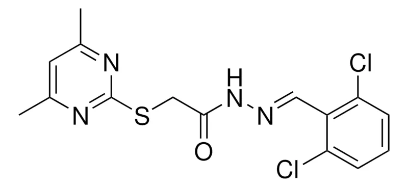 Sigma-Aldrich 2-(4,6-DI-ME-PYRIMIDIN-2-YLSULFANYL)ACETIC ACID (2,6-DI-CL-BENZYLIDENE)HYDRAZIDE,AldrichCPR