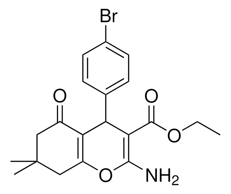 Sigma-Aldrich ETHYL 2-AMINO-4-(4-BROMOPHENYL)-7,7-DIMETHYL-5-OXO-5,6,7,8-TETRAHYDRO-4H-CHROMENE-3-CARBOXYLATE,AldrichCPR