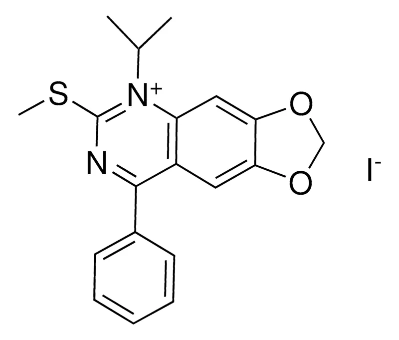 Sigma-Aldrich 5-ISOPROPYL-6-(METHYLTHIO)-8-PHENYL-1,3-DIOXOLO(4,5-G)QUINAZOLIN-5-IUM IODIDE,AldrichCPR