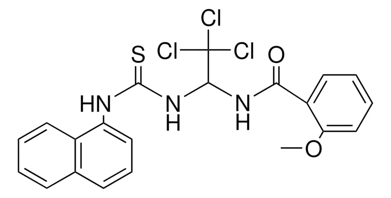 Sigma-Aldrich 2-METHOXY-N-(2,2,2-TRICHLORO-1-(3-NAPHTHALEN-1-YL-THIOUREIDO)-ETHYL)-BENZAMIDE,AldrichCPR