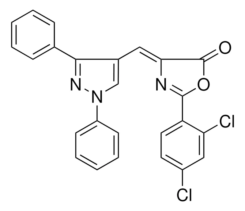 Sigma-Aldrich 2-(2,4-DICHLORO-PH)-4-(1,3-DIPHENYL-1H-PYRAZOL-4-YLMETHYLENE)-4H-OXAZOL-5-ONE,AldrichCPR