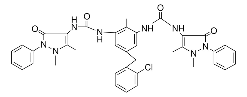 Sigma-Aldrich 1,1'-((2-CHLOROBENZYL)-2-METHYLPHENYLENE)BIS(3-ANTIPYRINYLUREA) MIXT. OF ISOMERS,AldrichCPR