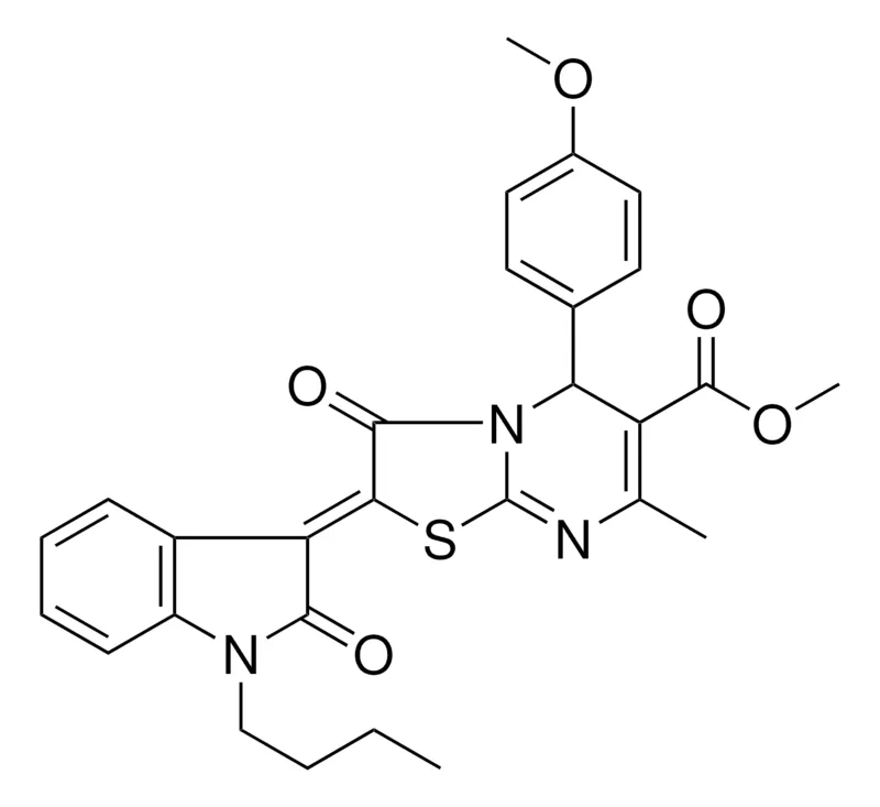 Sigma-Aldrich METHYL (2Z)-2-(1-BUTYL-2-OXO-1,2-DIHYDRO-3H-INDOL-3-YLIDENE)-5-(4-METHOXYPHENYL)-7-METHYL-3-OXO-2,3-DIHYDRO-5H-[1,3]THIAZOLO[3,2-A]PYRIMIDINE-6-CARBOXYLATE，AldrichCPR