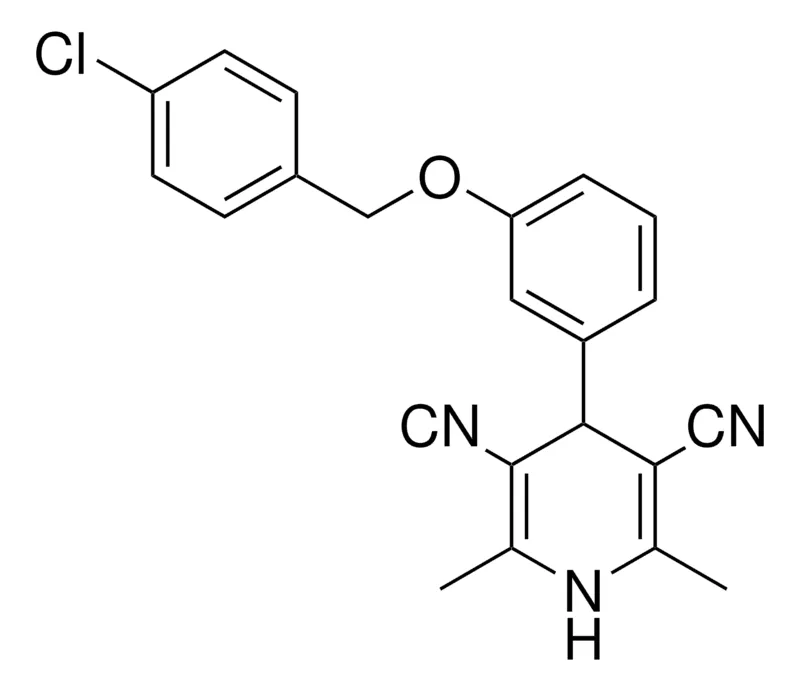 Sigma-Aldrich 4-(3-((4-CHLOROBENZYL)OXY)PHENYL)-2,6-DIMETHYL-1,4-DIHYDRO-3,5-PYRIDINEDICARBONITRILE,AldrichCPR