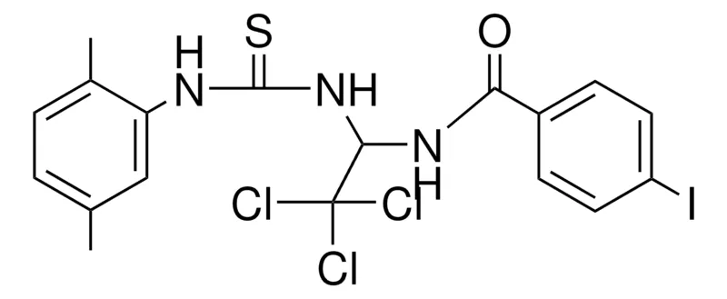 Sigma-Aldrich 4-I-N-(2,2,2-TRICHLORO-1-(3-(2,5-DIMETHYL-PHENYL)-THIOUREIDO)-ETHYL)-BENZAMIDE,AldrichCPR