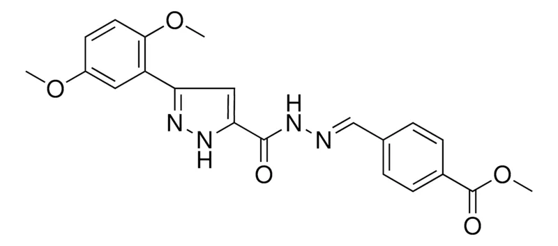 Sigma-Aldrich 4((5-(2,5-DI-MEO-PH)2H-PYRAZOLE-3-CARBONYL)HYDRAZONOMETHYL)BENZOIC ACID ME ESTER，AldrichCPR