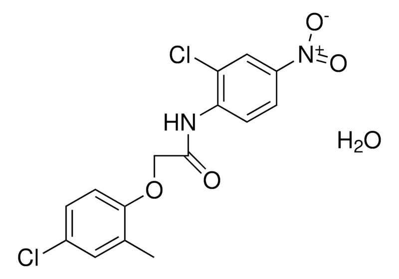 Sigma-Aldrich 2'-CHLORO-2-(4-CHLORO-2-METHYLPHENOXY)-4'-NITROACETANILIDE MONOHYDRATE,AldrichCPR