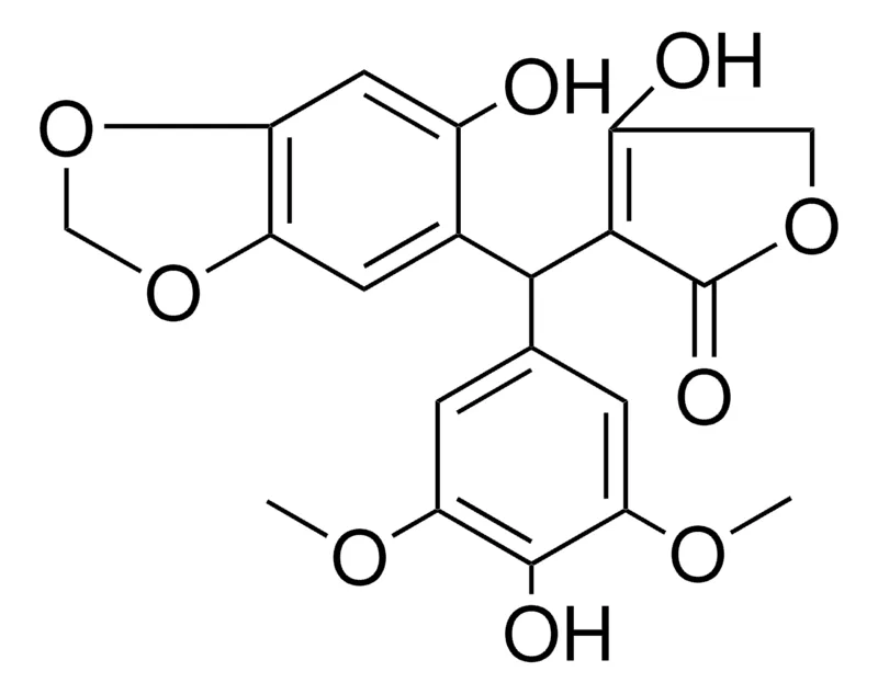 Sigma-Aldrich 4-HO-3-((6-HO-BENZO(1,3)DIOXOL-5-YL)-(4-HO-3,5-DIMETHOXY-PH)-ME)-5H-FURAN-2-ONE,AldrichCPR