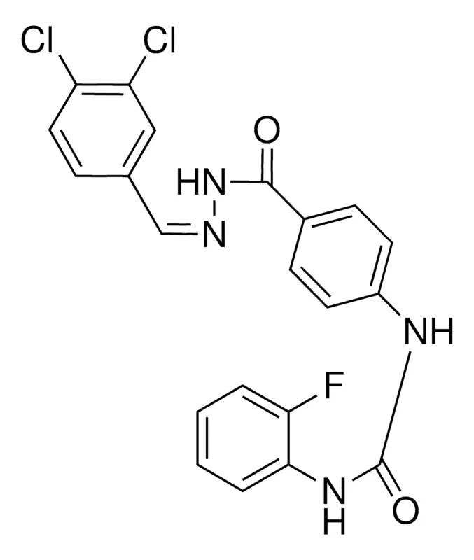 Sigma-Aldrich 4-(3-(2-FLUOROPHENYL)UREIDO)BENZOIC (3,4-DICHLOROBENZYLIDENE)HYDRAZIDE，AldrichCPR