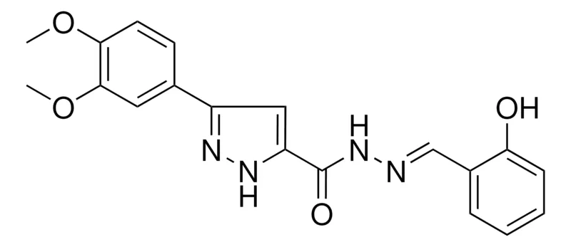 Sigma-Aldrich 5-(3,4-DIMETHOXY-PH)-2H-PYRAZOLE-3-CARBOXYLIC ACID (2-HO-BENZYLIDENE)-HYDRAZIDE,AldrichCPR