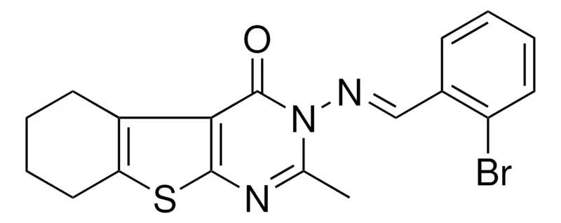 Sigma-Aldrich 3-((2-BR-BENZYLIDENE)-AMINO)-2-ME-4H-3H-BENZO(4,5)THIENO(2,3-D)PYRIMIDIN-4-ONE,AldrichCPR