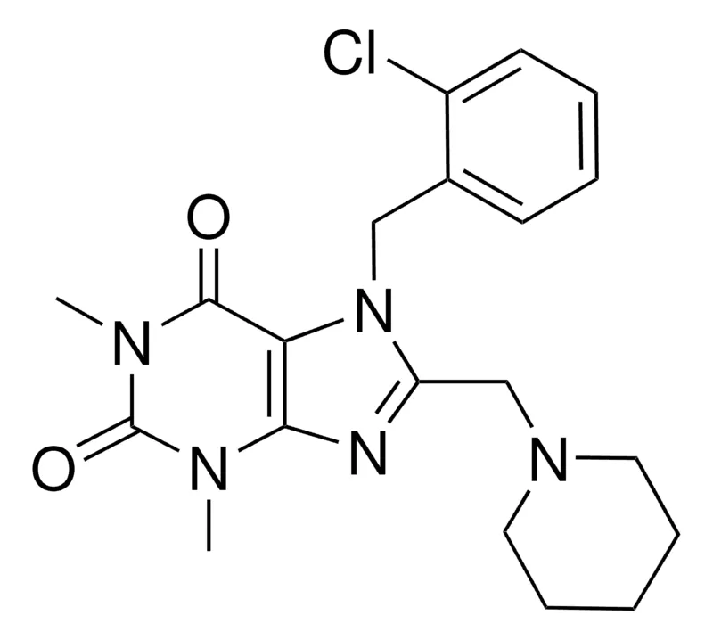 Sigma-Aldrich 7-(2-CHLOROBENZYL)-1,3-DIMETHYL-8-(1-PIPERIDINYLMETHYL)-3,7-DIHYDRO-1H-PURINE-2,6-DIONE,AldrichCPR