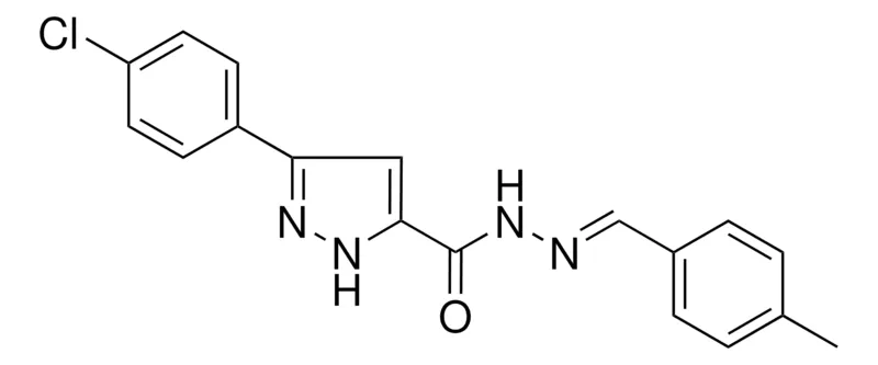 Sigma-Aldrich 5-(4-CL-PHENYL)-2H-PYRAZOLE-3-CARBOXYLIC ACID (4-METHYL-BENZYLIDENE)-HYDRAZIDE，AldrichCPR