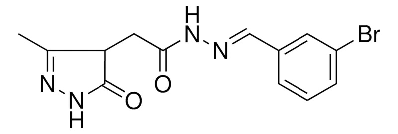 Sigma-Aldrich 2(3-ME-5-OXO-4,5-DIHYDRO-1H-PYRAZOL-4-YL)ACETIC ACID (3-BR-BENZYLIDENE)HYDRAZIDE,AldrichCPR