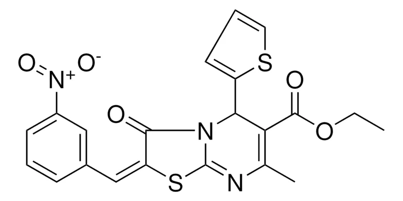 Sigma-Aldrich ETHYL (2E)-7-METHYL-2-(3-NITROBENZYLIDENE)-3-OXO-5-(2-THIENYL)-2,3-DIHYDRO-5H-[1,3]THIAZOLO[3,2-A]PYRIMIDINE-6-CARBOXYLATE，AldrichCPR