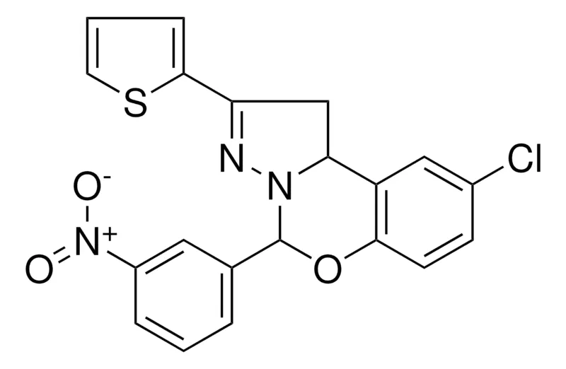 Sigma-Aldrich 9-CHLORO-5-(3-NITROPHENYL)-2-(2-THIENYL)-1,10B-DIHYDROPYRAZOLO[1,5-C][1,3]BENZOXAZINE，AldrichCPR