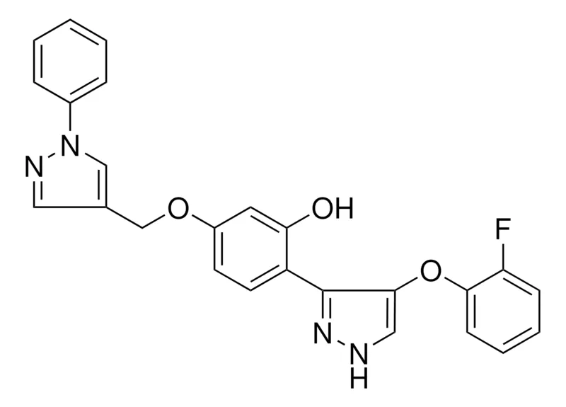 Sigma-Aldrich 2-(4-(2-FLUOROPHENOXY)-1H-PYRAZOL-3-YL)-5-((1-PH-1H-PYRAZOL-4-YL)METHOXY)PHENOL,AldrichCPR