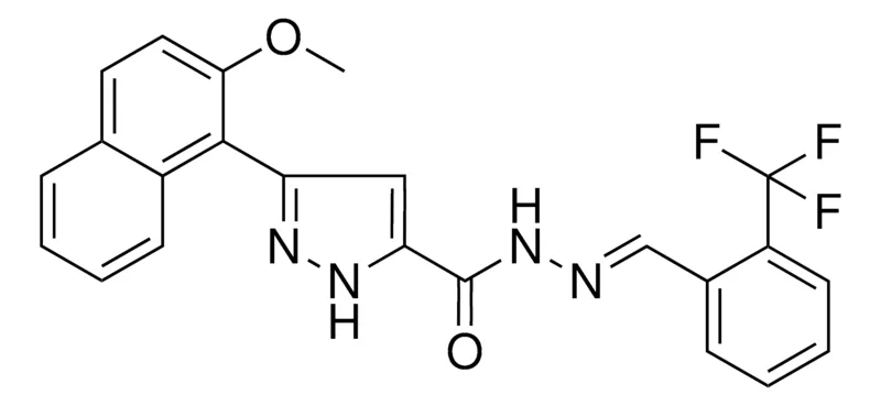 Sigma-Aldrich 3-(2-METHOXY-1-NAPHTHYL)-N'-{(E)-[2-(TRIFLUOROMETHYL)PHENYL]METHYLIDENE}-1H-PYRAZOLE-5-CARBOHYDRAZIDE，AldrichCPR