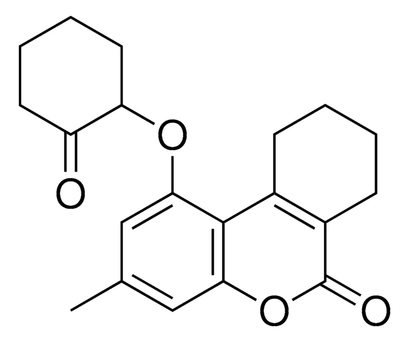 Sigma-Aldrich 3-METHYL-1-((2-OXOCYCLOHEXYL)OXY)-7,8,9,10-TETRAHYDRO-6H-BENZO(C)CHROMEN-6-ONE,AldrichCPR