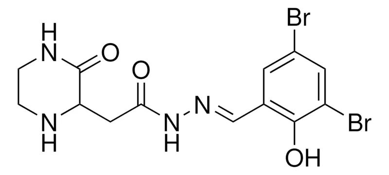 Sigma-Aldrich 2-(3-OXO-PIPERAZIN-2-YL)-ACETIC ACID (3,5-DIBROMO-2-HO-BENZYLIDENE)-HYDRAZIDE,AldrichCPR