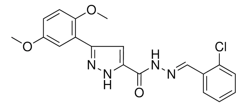 Sigma-Aldrich 5-(2,5-DIMETHOXY-PH)-2H-PYRAZOLE-3-CARBOXYLIC ACID (2-CL-BENZYLIDENE)-HYDRAZIDE,AldrichCPR